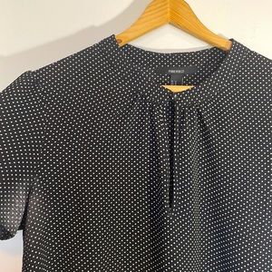 Polka Dot Keyhole Blouse